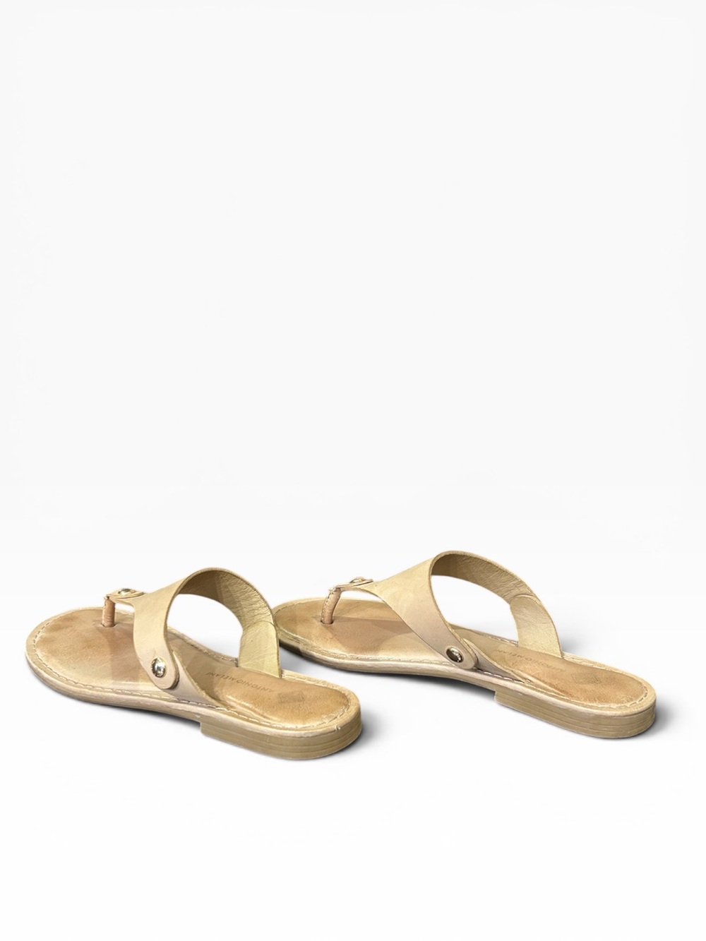 Antonio Melani Lennore Tan Leather Flip Flop Thong Sandals Women’s Size 7 - Picture 6 of 10